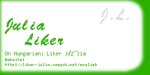 julia liker business card